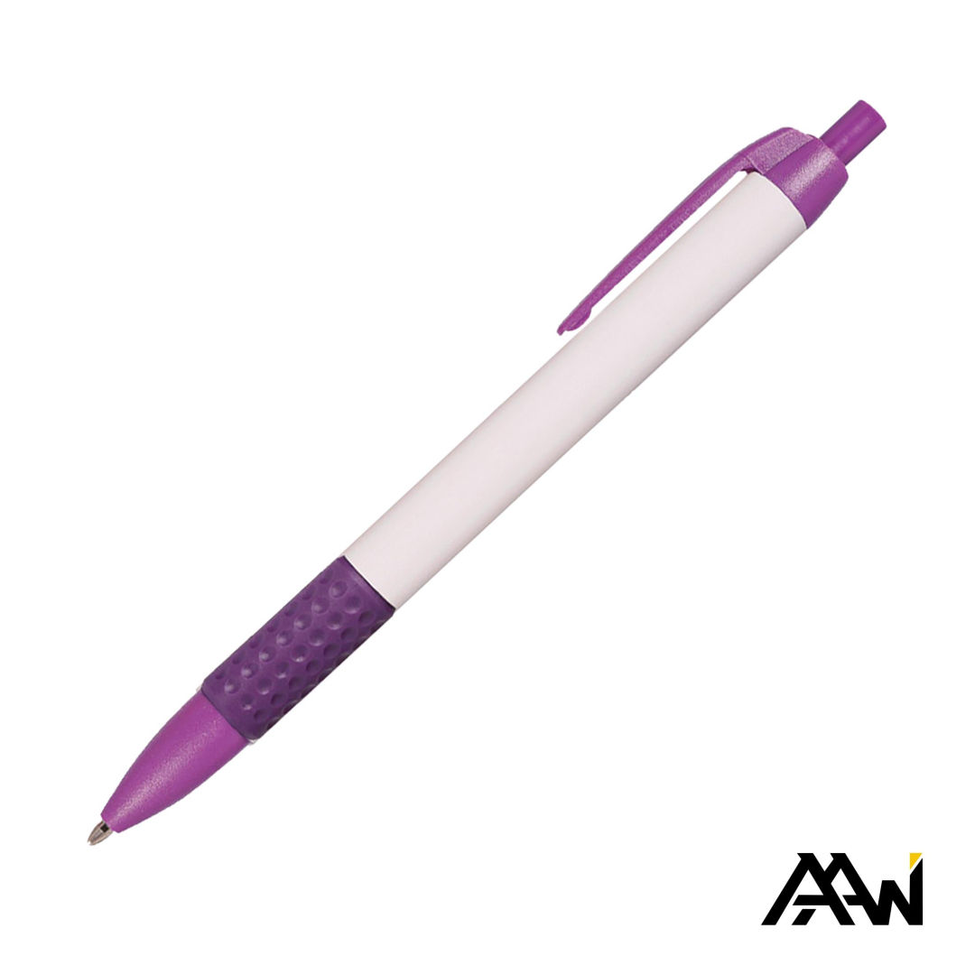 Widebody Grip Pen Glossy White Barrel - Matte 1