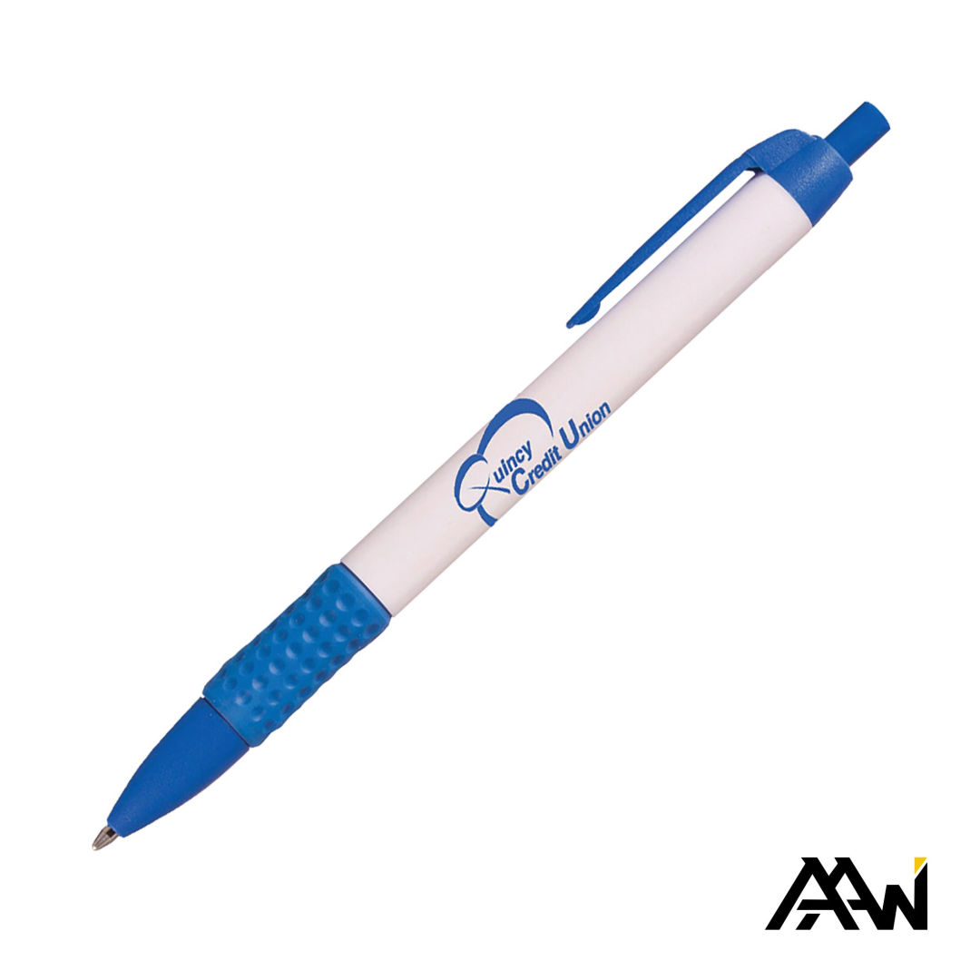 Widebody Grip Pen Glossy White Barrel - Matte 1