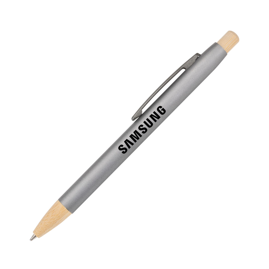 Charon Aluminum Ballpoint Pen w/Bamboo Clicker & Tip 1