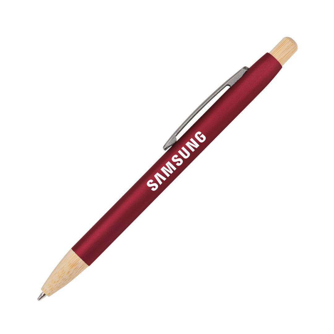 Charon Aluminum Ballpoint Pen w/Bamboo Clicker & Tip 1