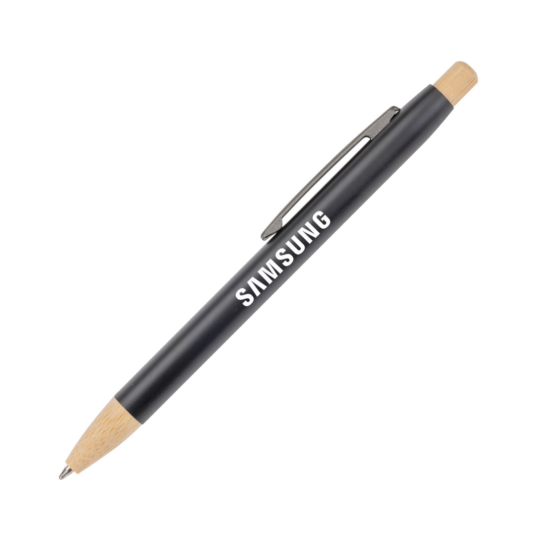 Charon Aluminum Ballpoint Pen w/Bamboo Clicker & Tip 1