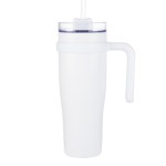 Aralia Tumbler w/Handle & Straw Lid - 30oz - White (Blank) Aralia Tumbler w/Handle & Straw Lid - 30oz - White (Blank)