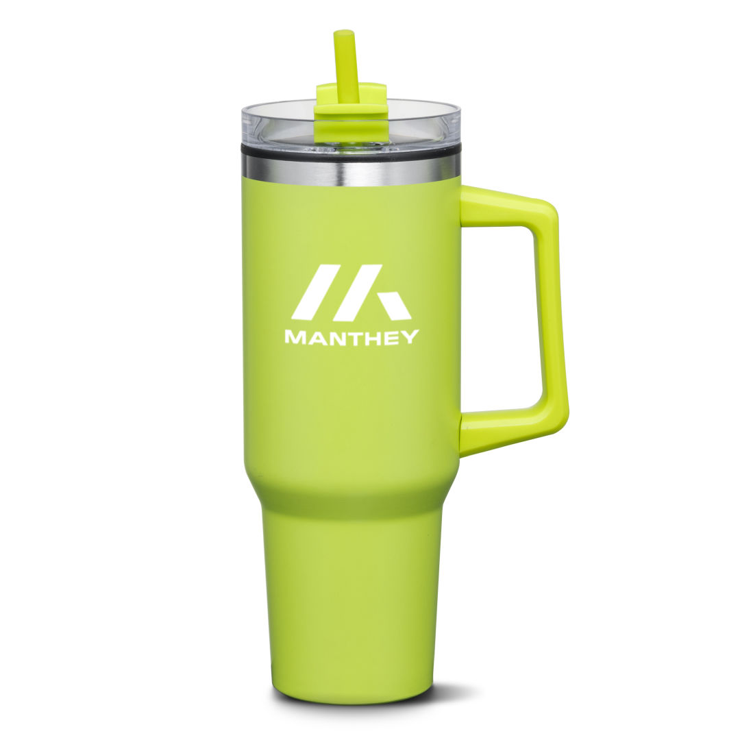 Benidorm Handle Travel Mug w/Straw - 40oz 1