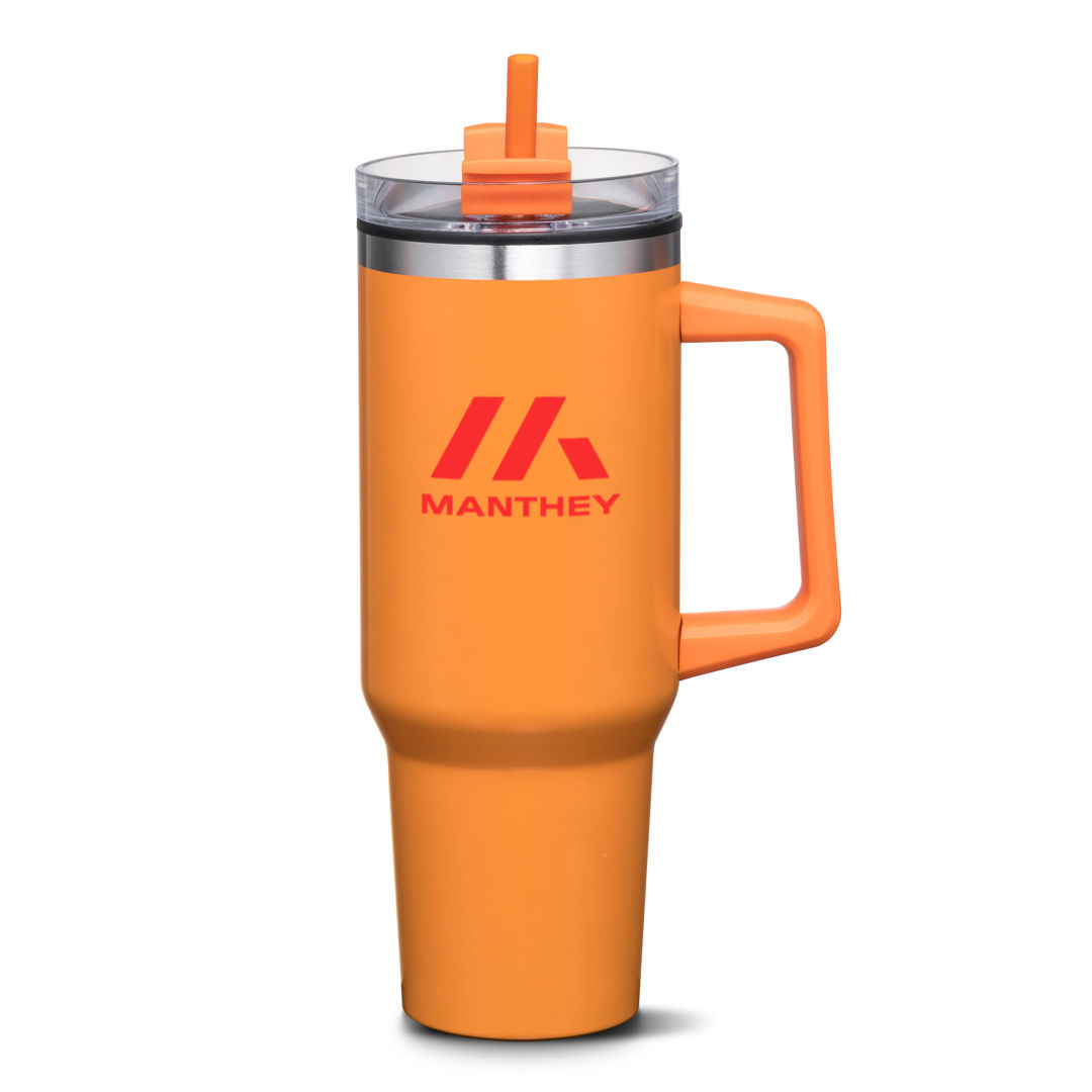 Benidorm Handle Travel Mug w/Straw - 40oz 1