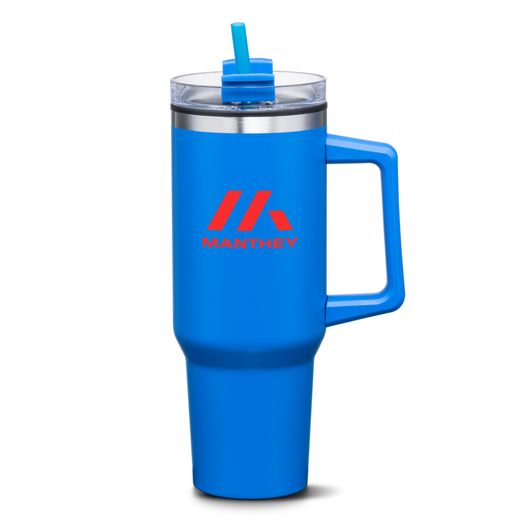 Benidorm Handle Travel Mug w/Straw - 40oz 1