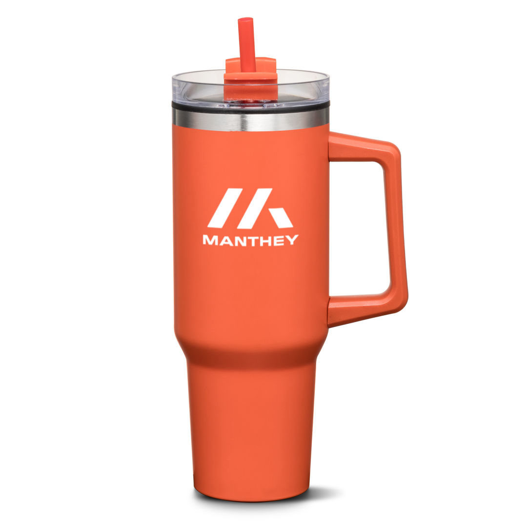 Benidorm Handle Travel Mug w/Straw - 40oz 1