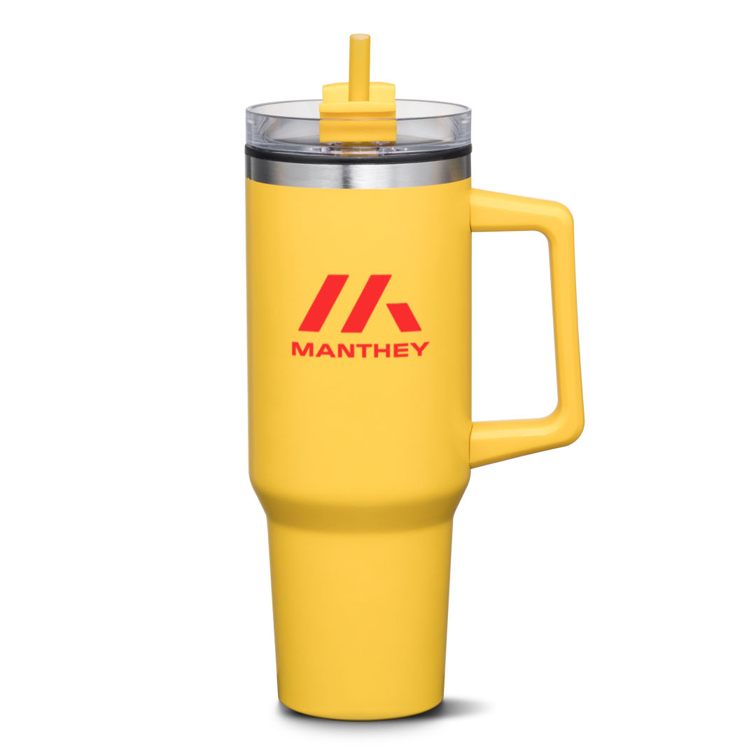 Benidorm Handle Travel Mug w/Straw - 40oz 1