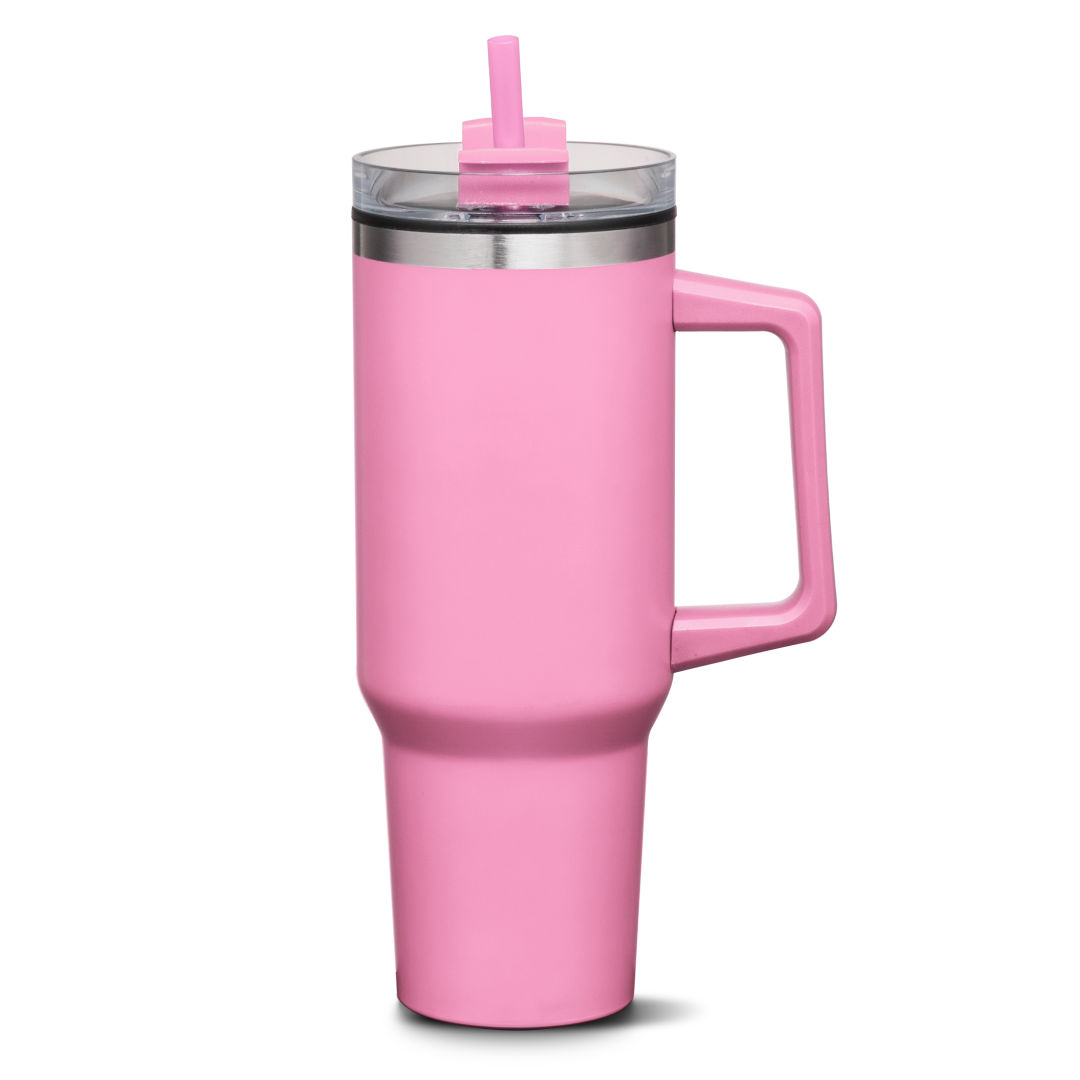 Benidorm Handle Travel Mug w/Straw - 40oz 1