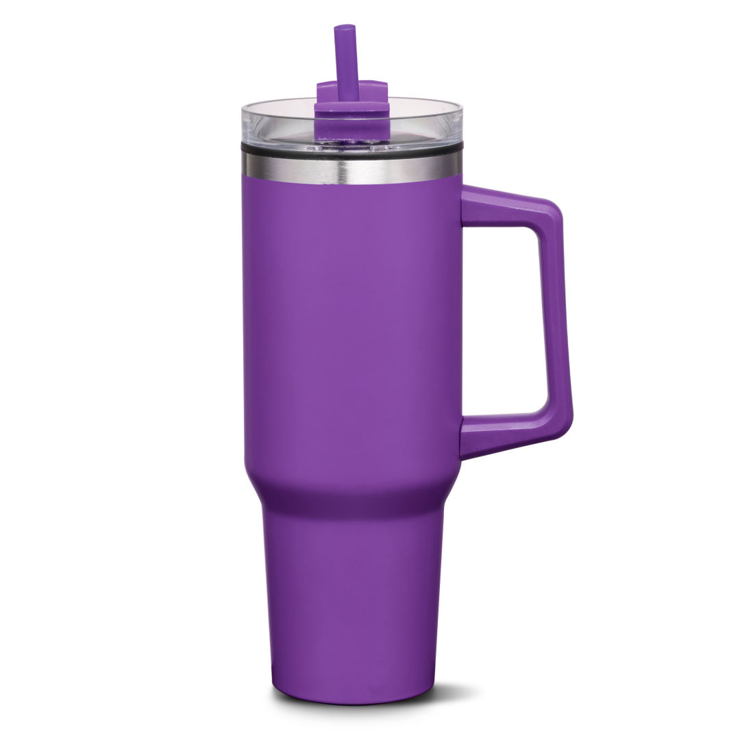 Benidorm Handle Travel Mug w/Straw - 40oz 1