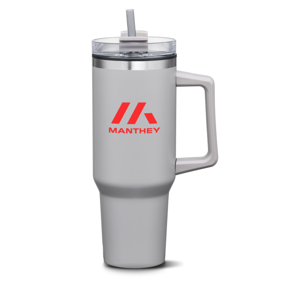 Benidorm Handle Travel Mug w/Straw - 40oz 1