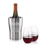 Genoa Wine Cooler & Boston Stemless Wine Set 1 Genoa Wine Cooler & Boston Stemless Wine Set 1