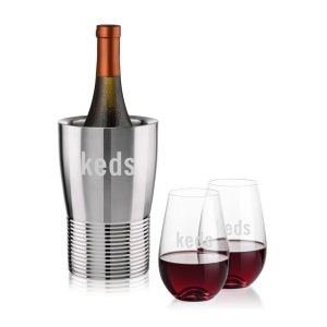 Genoa Wine Cooler & Boston Stemless Wine Set 1 Genoa Wine Cooler & Boston Stemless Wine Set 1