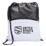 Jadis Drawstring Bag w/ Zipper Pocket - White Jadis Drawstring Bag w/ Zipper Pocket - White
