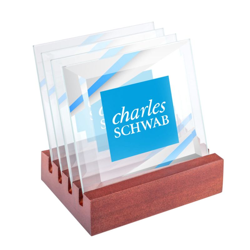Talbot VividPrint Coasters - Set of 4 on Rosewood 1 Talbot VividPrint Coasters - Set of 4 on Rosewood 1