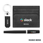 Hugo Boss® Rollerball Pen, Key Ring & Card Holder Set 1 Hugo Boss® Rollerball Pen, Key Ring & Card Holder Set 1