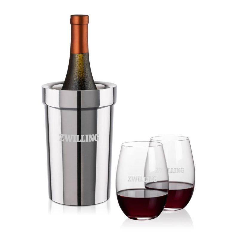 Milano Wine Cooler & Laurent Stemless Wine Set 1 Milano Wine Cooler & Laurent Stemless Wine Set 1