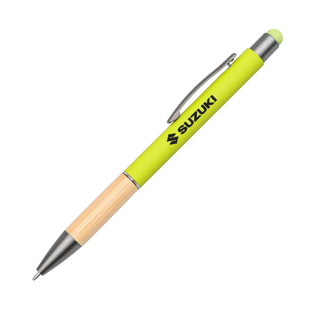 Assia Metal Pen w/Bamboo Grip & Black Refill 1