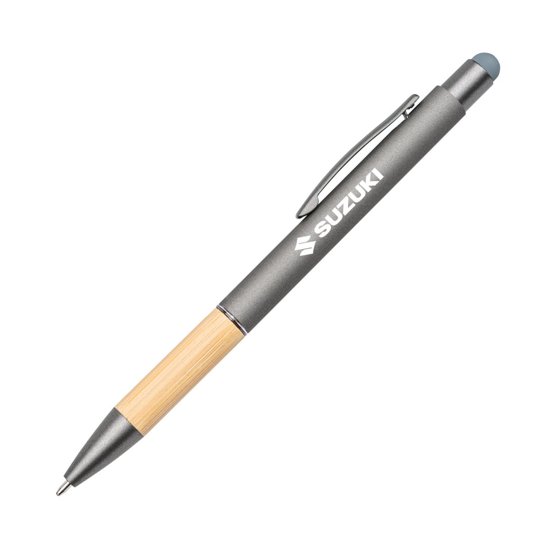 Assia Metal Pen w/Bamboo Grip & Black Refill 1