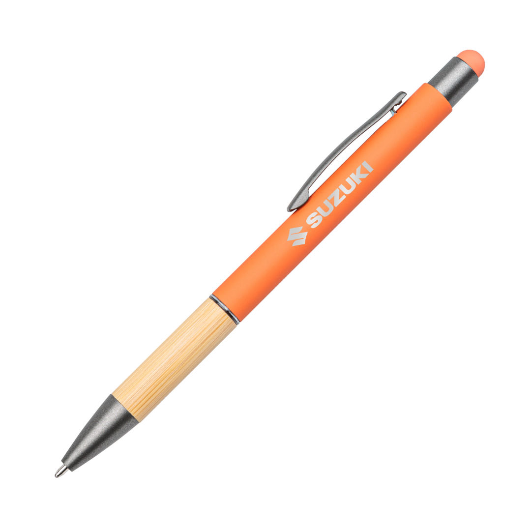 Assia Metal Pen w/Bamboo Grip & Black Refill 1