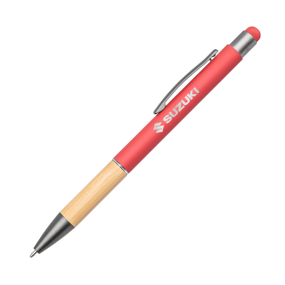 Assia Metal Pen w/Bamboo Grip & Black Refill 1