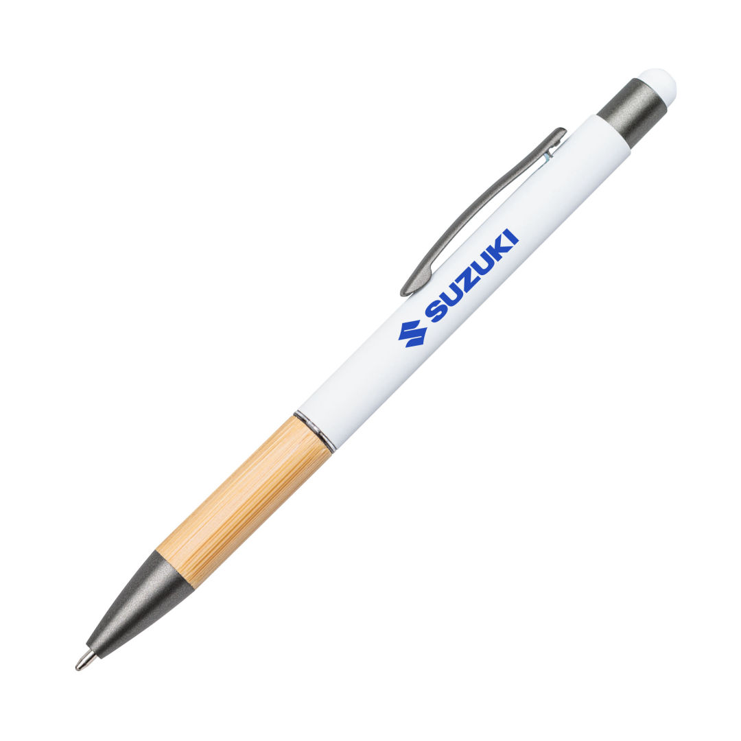 Assia Metal Pen w/Bamboo Grip & Black Refill 1