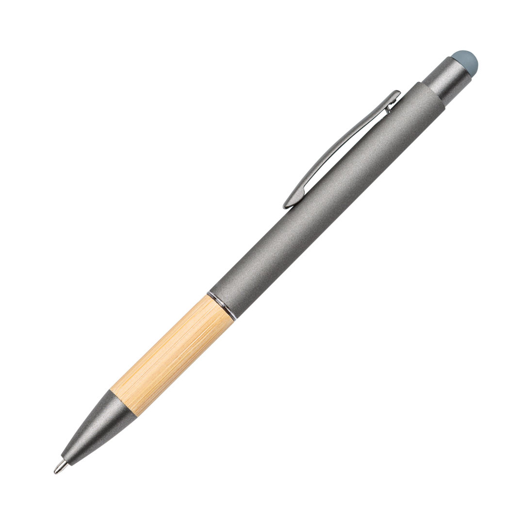 Assia Metal Pen w/Bamboo Grip & Black Refill 1