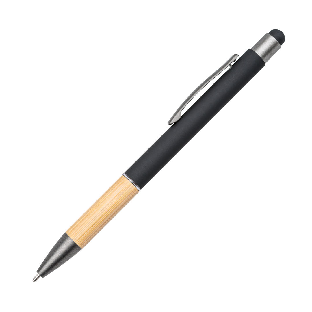 Assia Metal Pen w/Bamboo Grip & Black Refill 1