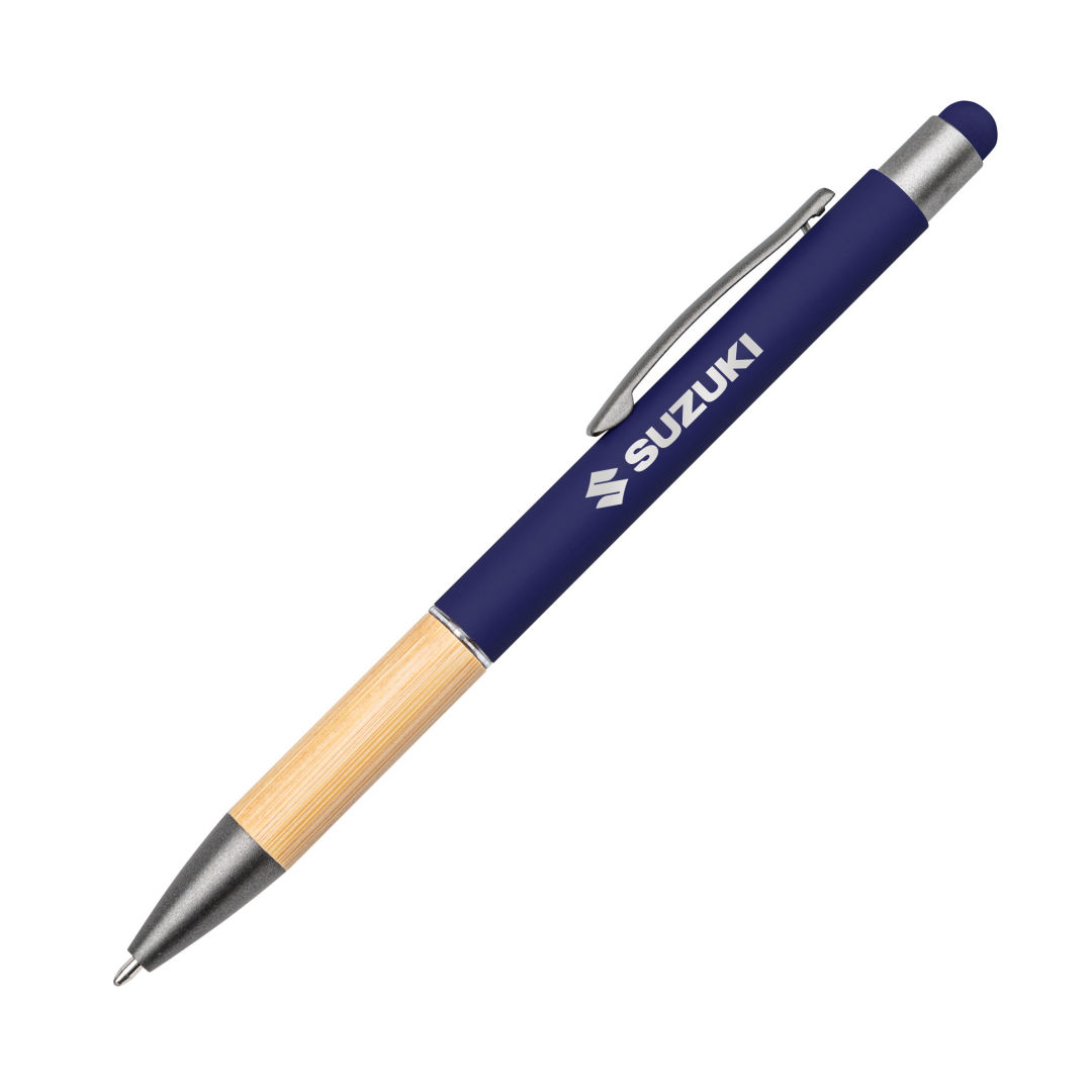 Assia Metal Pen w/Bamboo Grip & Black Refill 1