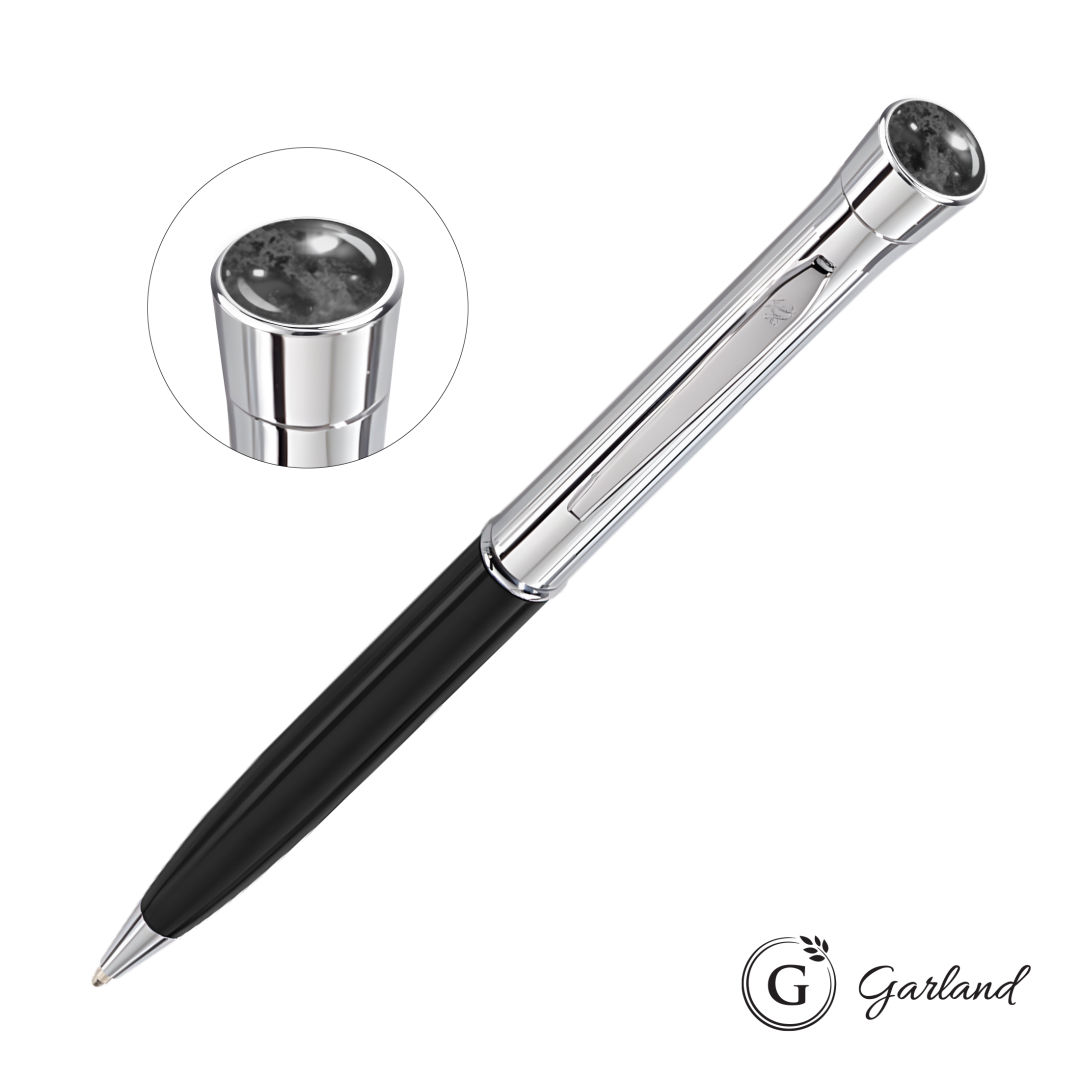 Garland® Monogram Aura Twist Ballpoint Pen - Chrome 1