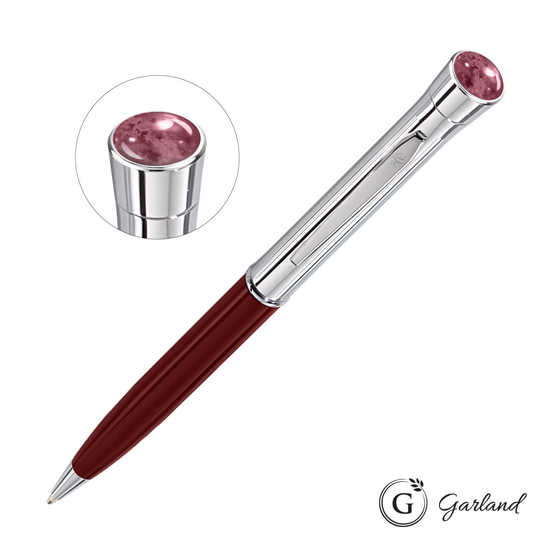 Garland® Monogram Aura Twist Ballpoint Pen - Chrome 1