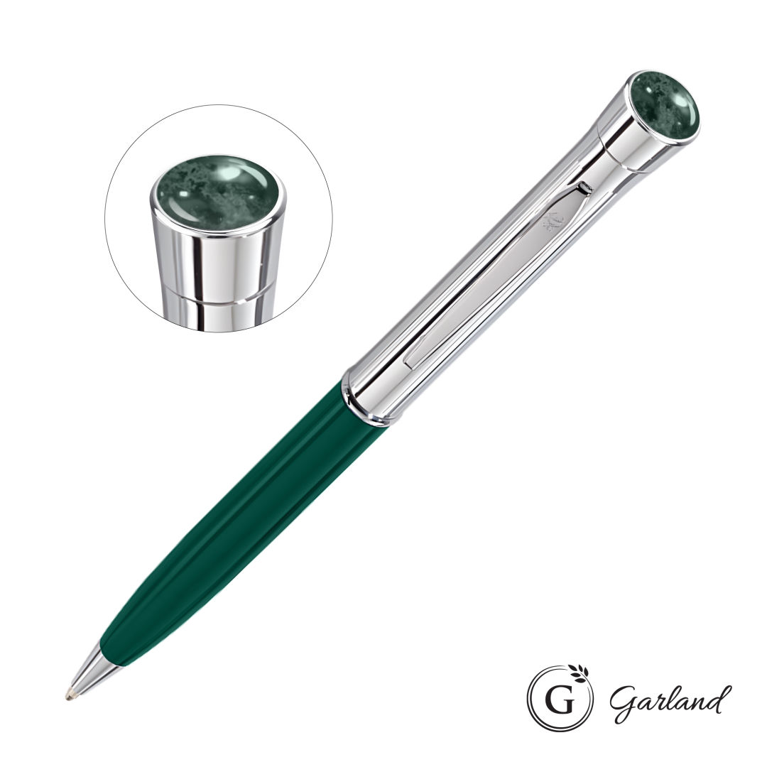 Garland® Monogram Aura Twist Ballpoint Pen - Chrome 1