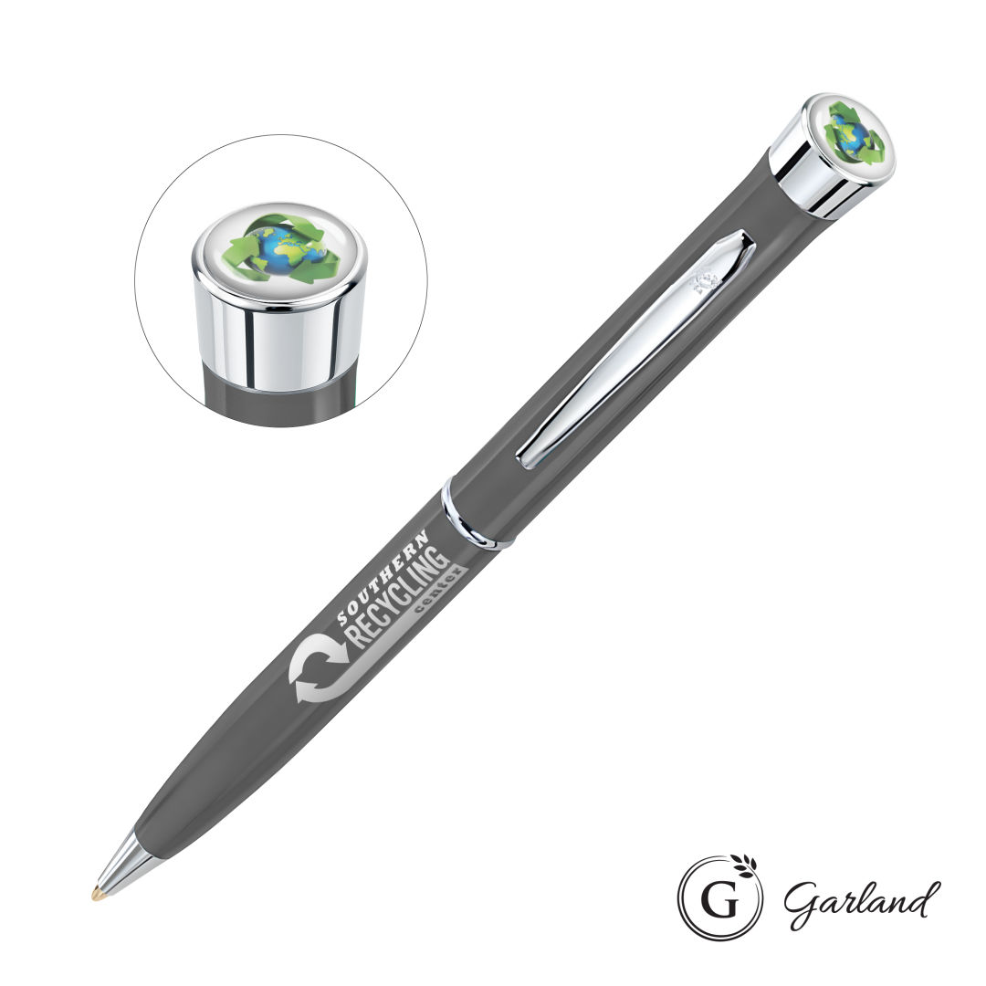 Garland® Recycled Custom Ballpoint Twist Pen - Chrome Accent 1