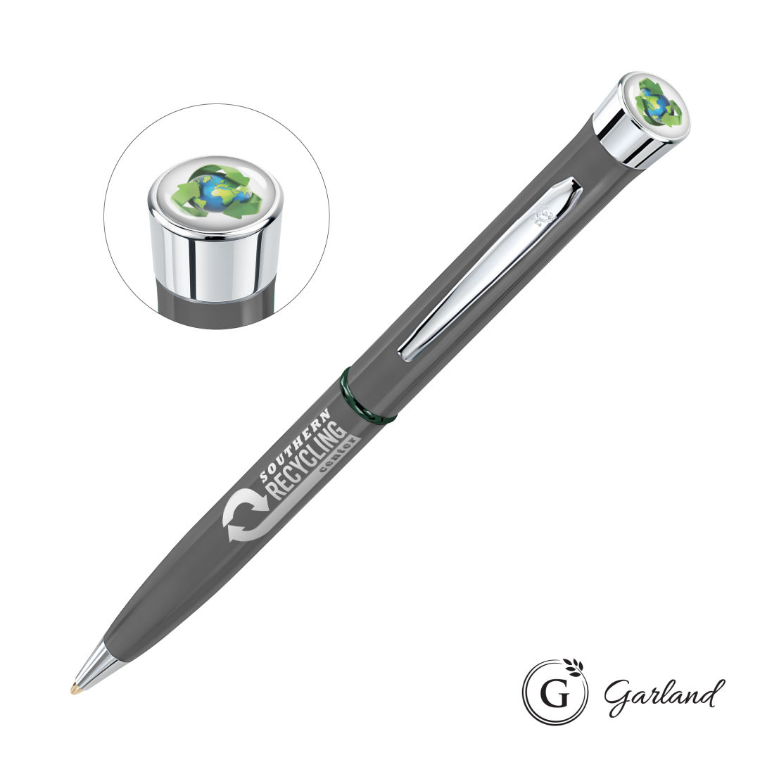 Garland® Recycled Custom Ballpoint Twist Pen - Chrome Accent 1