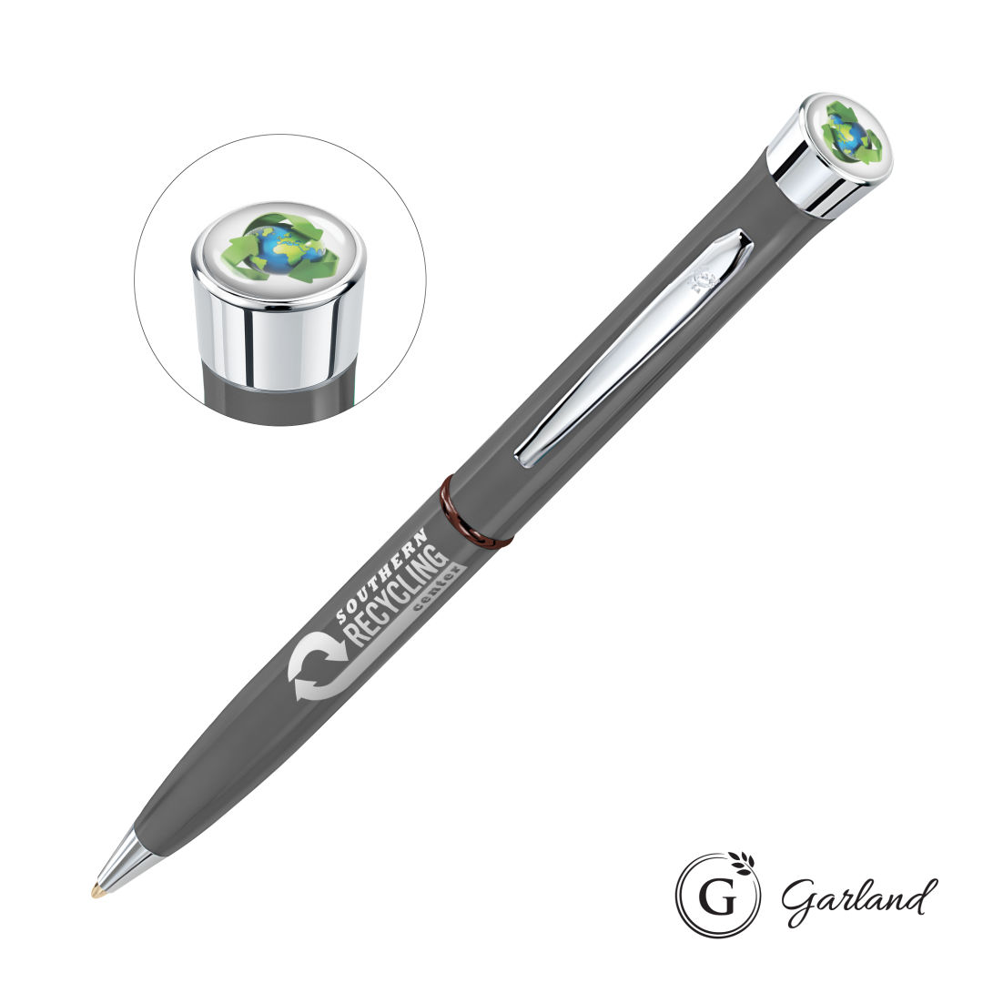 Garland® Recycled Custom Ballpoint Twist Pen - Chrome Accent 1