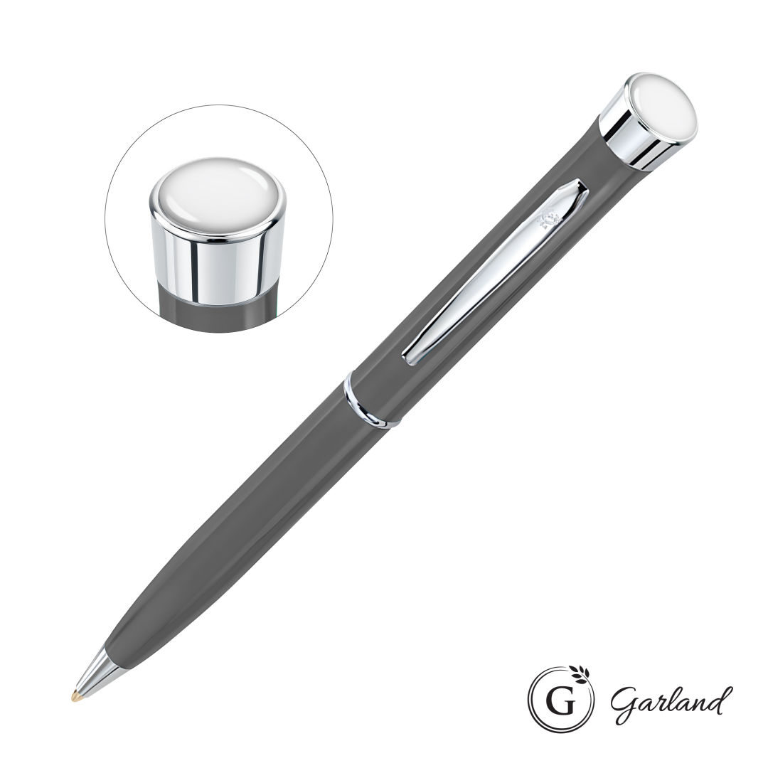 Garland® Recycled Custom Ballpoint Twist Pen - Chrome Accent 1