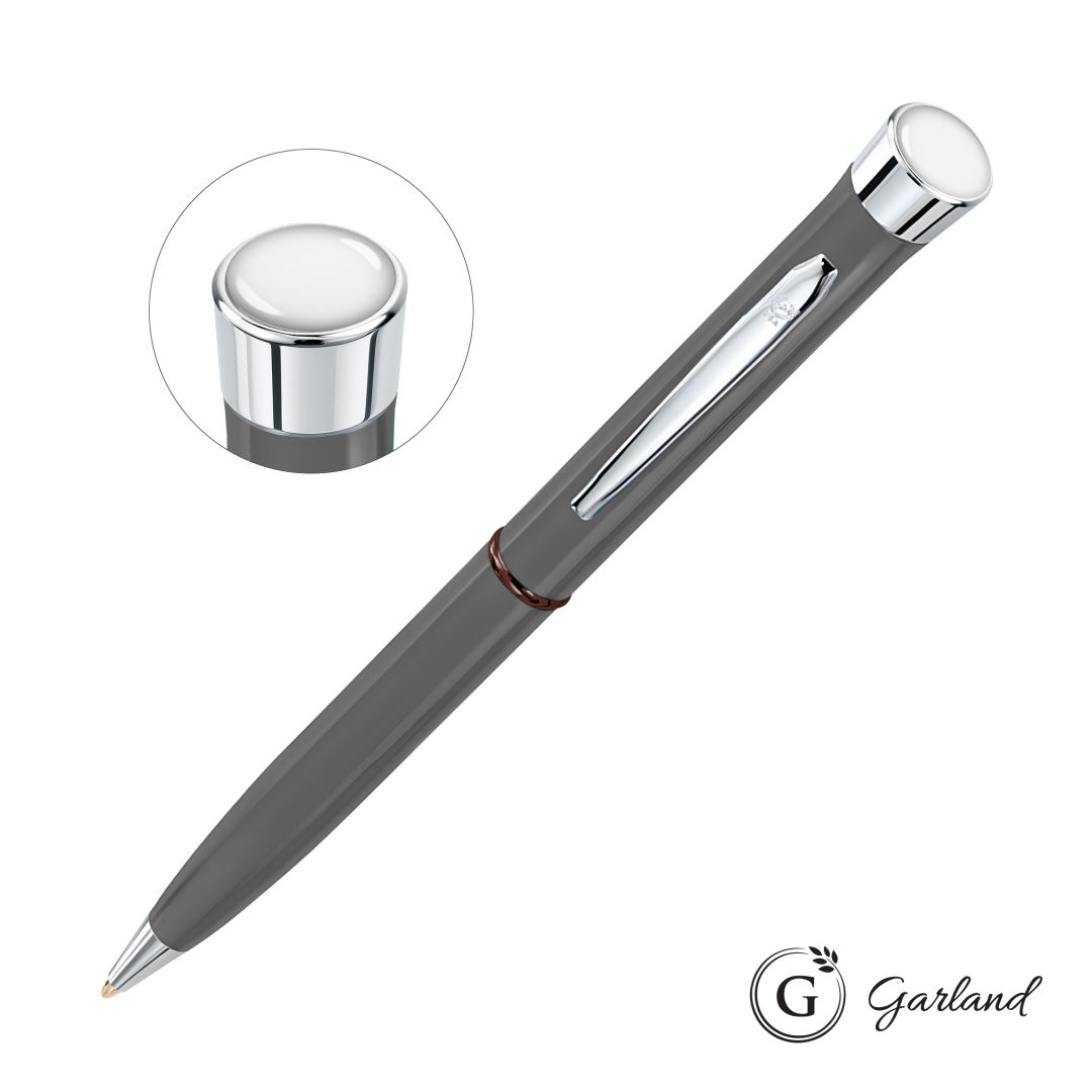 Garland® Recycled Custom Ballpoint Twist Pen - Chrome Accent 1