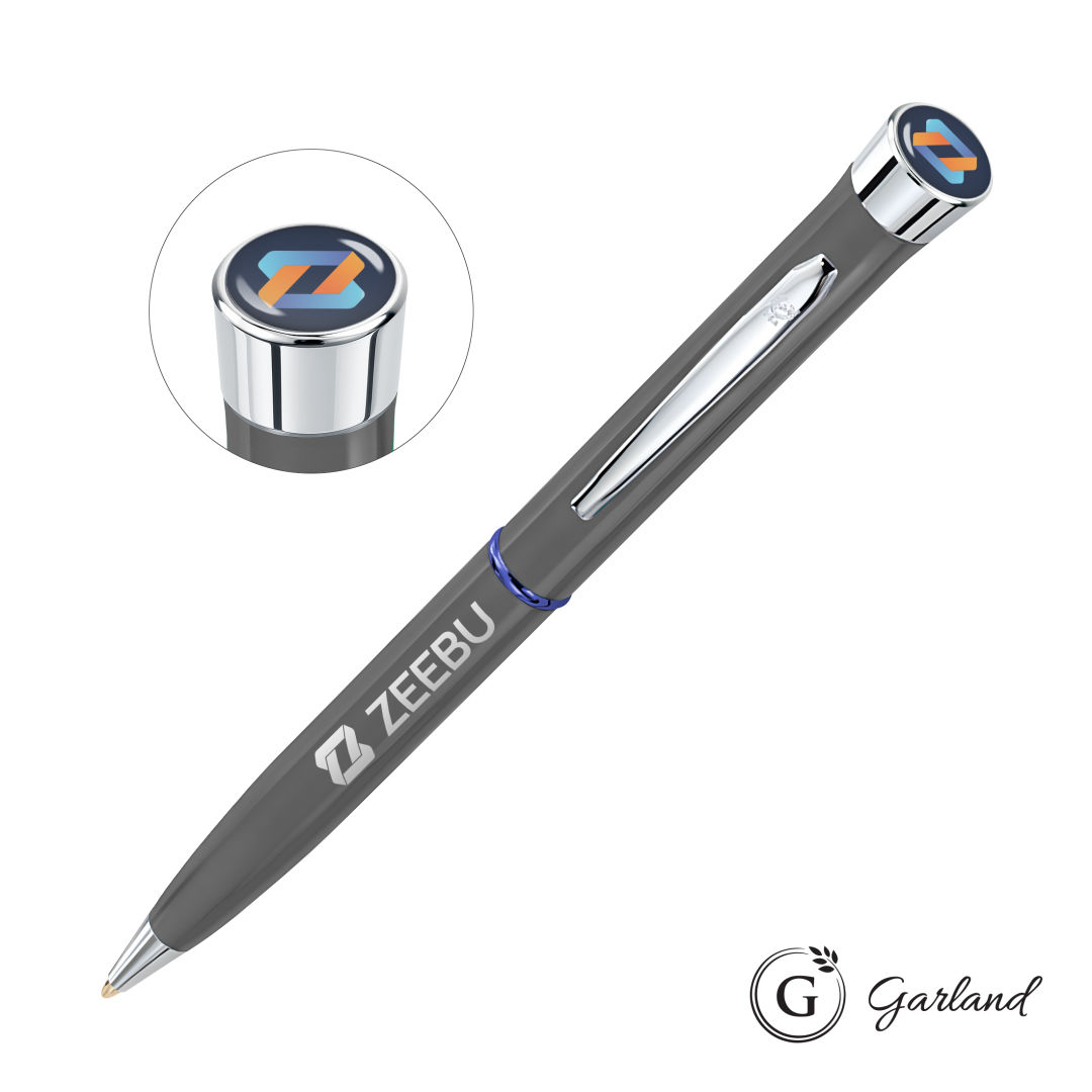 Garland® Recycled Custom Ballpoint Twist Pen - Chrome Accent 1