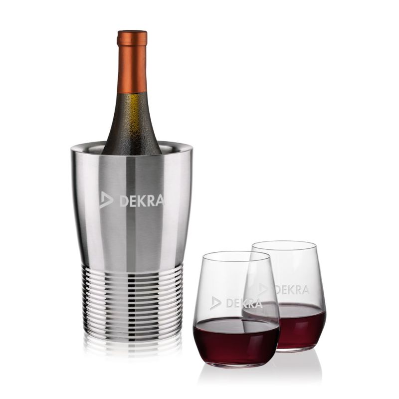 Genoa Wine Cooler & Germain Stemless Wine Set 1 Genoa Wine Cooler & Germain Stemless Wine Set 1