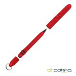 Pokka® Pocket Pen w/Dock & Chrome Keyring - Red (Blank) Pokka® Pocket Pen w/Dock & Chrome Keyring - Red (Blank)