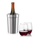 Milano Wine Cooler & Stanford Stemless Wine Set - Set of 3 (Blank) Milano Wine Cooler & Stanford Stemless Wine Set - Set of 3 (Blank)
