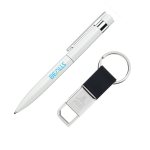 Venitzia Pen/Keyring Gift Set - White Venitzia Pen/Keyring Gift Set - White
