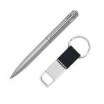 Venitzia Pen/Keyring Gift Set - Silver (Blank) Venitzia Pen/Keyring Gift Set - Silver (Blank)