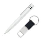 Venitzia Pen/Keyring Gift Set - White (Blank) Venitzia Pen/Keyring Gift Set - White (Blank)