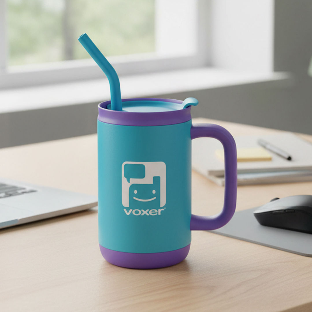 Abelia SS Sip & Twist Lid Mug w/Straw - 16oz 1