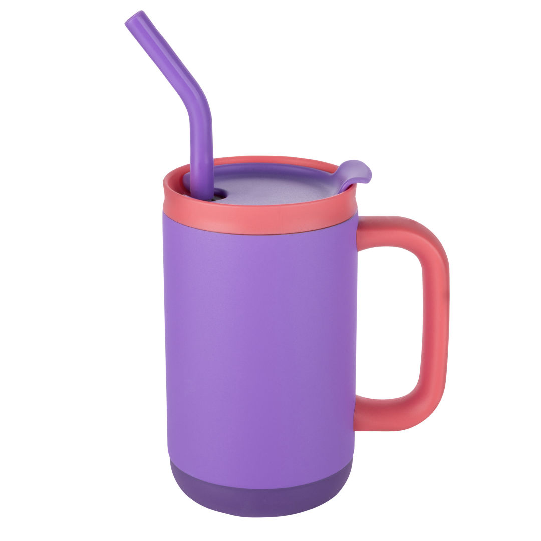 Abelia SS Sip & Twist Lid Mug w/Straw - 16oz 1