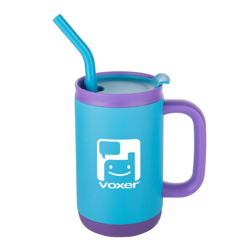 Abelia SS Sip & Twist Lid Mug w/Straw - 16oz 1 Abelia SS Sip & Twist Lid Mug w/Straw - 16oz 1