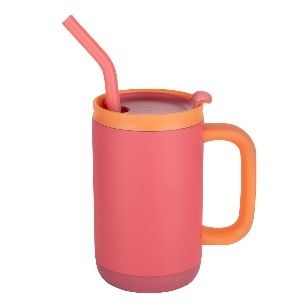 Abelia SS Sip & Twist Lid Mug w/Straw - 16oz 1