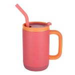 Abelia SS Sip & Twist Lid Mug w/Straw - 16oz - Red / 16 oz (Blank) Abelia SS Sip & Twist Lid Mug w/Straw - 16oz - Red / 16 oz (Blank)