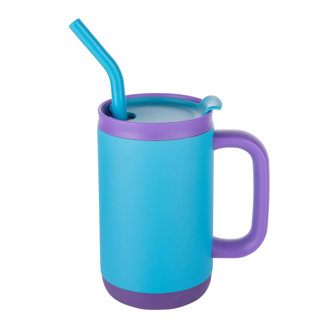 Abelia SS Sip & Twist Lid Mug w/Straw - 16oz 1