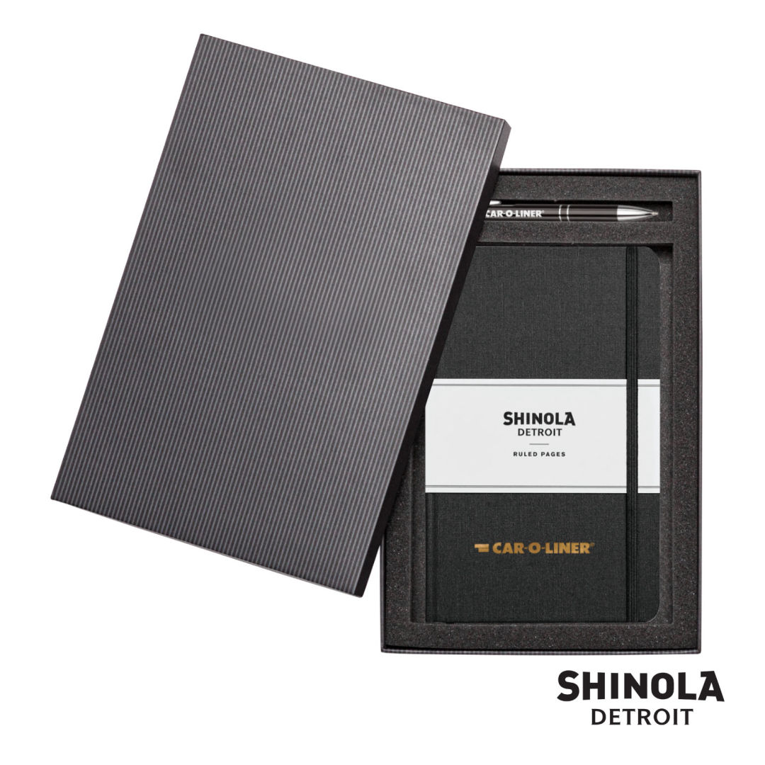 Shinola® HardCover Journal/Clicker Pen Gift Set - (M) 1